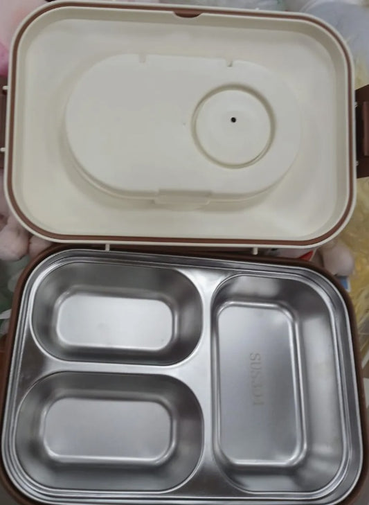 Taper Con Divisiones Lonchera Térmica Y Cubierto Para Comida